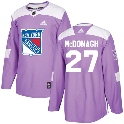 Adidas Rangers #27 Ryan McDonagh Purple Authentic Fights Cancer Stitched NHL Jersey